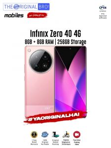 Infinix Zero 40 4G - 8GB RAM - 256GB Storage - PTA Approved - 12 Months Warranty - Pink - The Original Bro Mobiles - TOB41